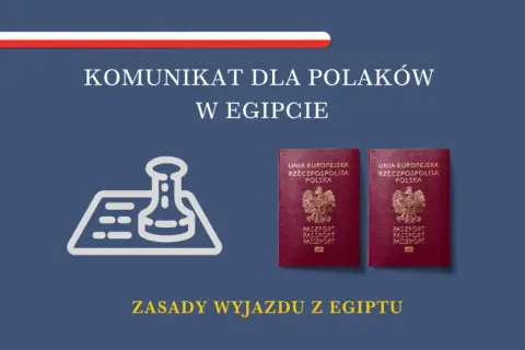 Komunikat dla Polaków w Egipcie: czy do Egiptu potrzebny jest paszport? Dwa polskie paszporty i pieczęć.