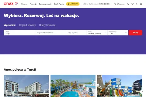 Szukasz wakacji? Sprawdź ofertę Anex, czytaj orex travel opinie i rezerwuj wymarzony wyjazd.